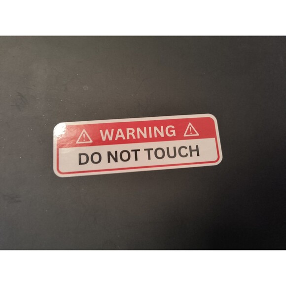 Warning Do Not Touch Decals Vinyl Sticker Waterproof Sign (2 Pack) - Picture 1 of 3